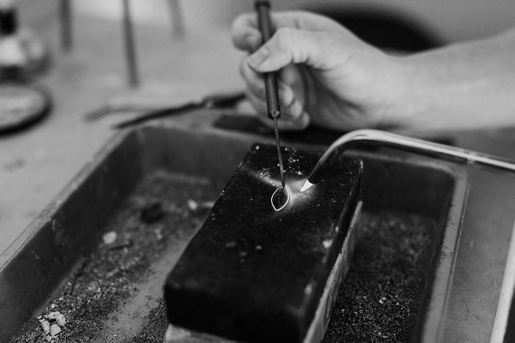 Soldering a marquise bezel for a sterling silver piece